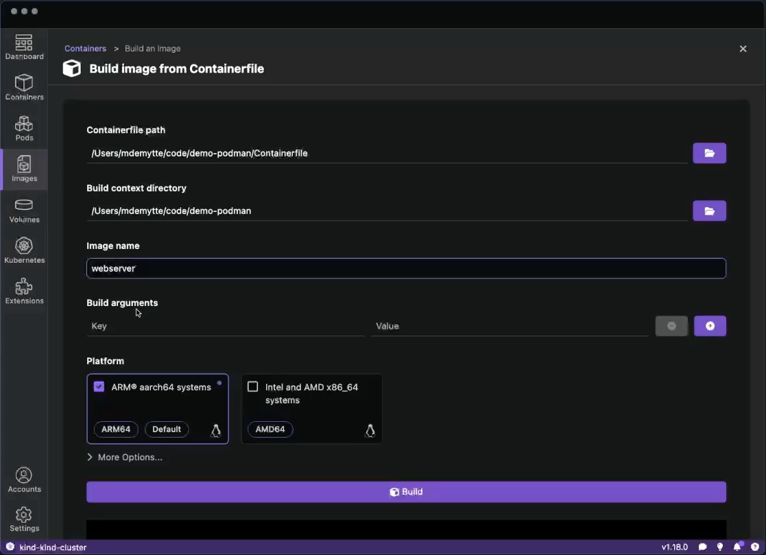 Build image