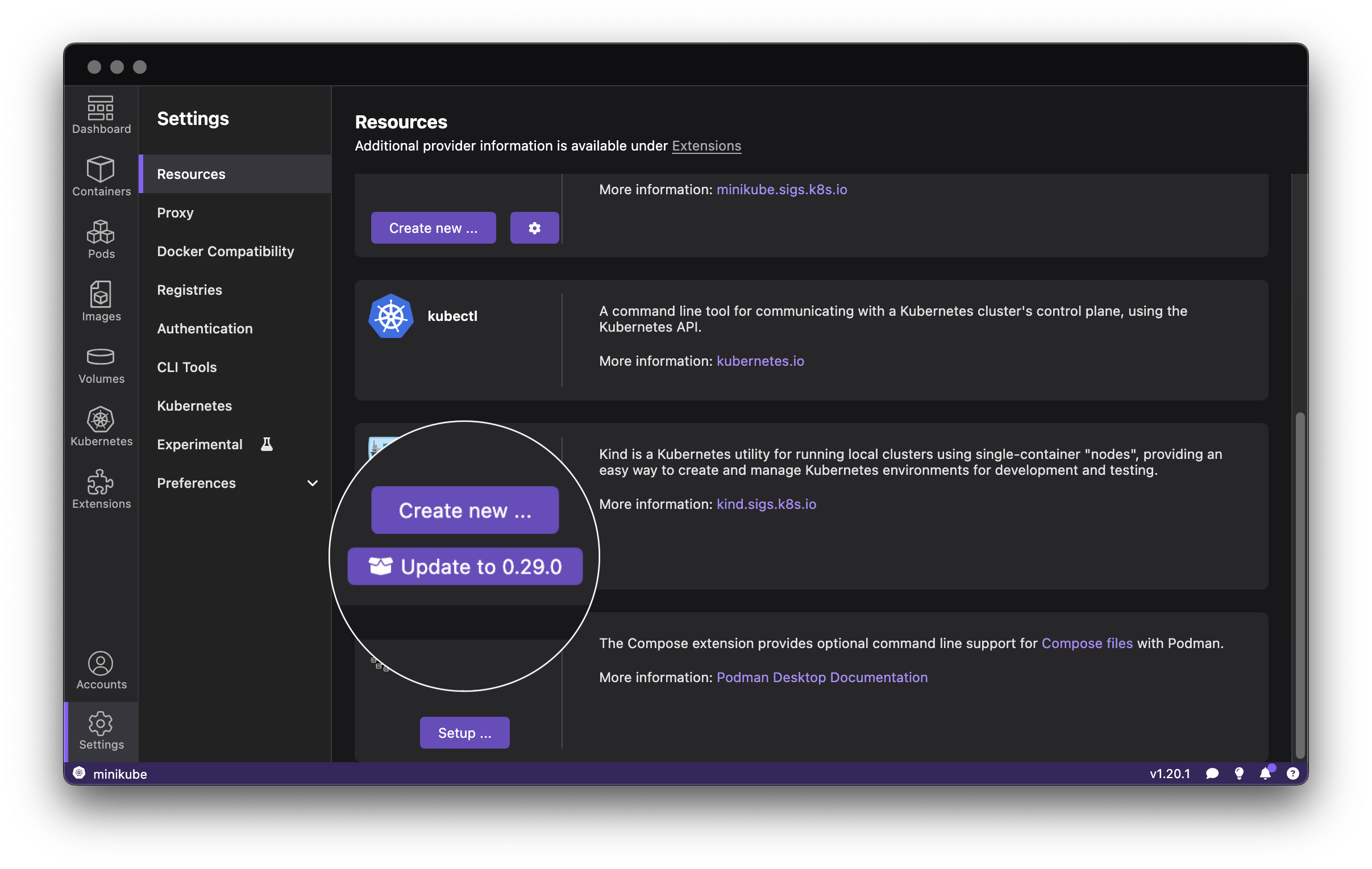 Resources page